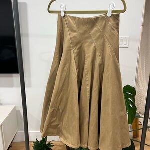 Women’s Stunning ELAU Khaki Paneled Skirt